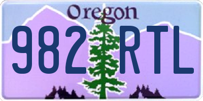OR license plate 982RTL