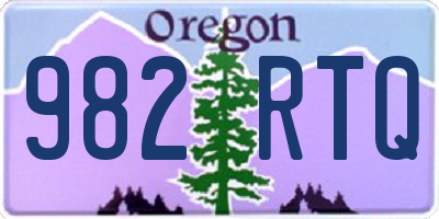 OR license plate 982RTQ