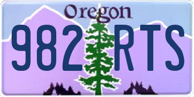 OR license plate 982RTS