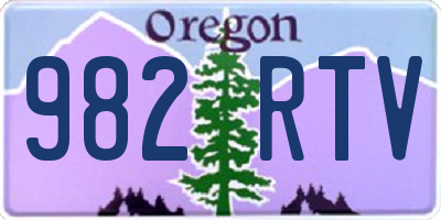 OR license plate 982RTV