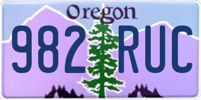 OR license plate 982RUC