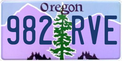 OR license plate 982RVE