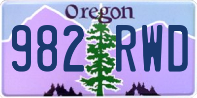 OR license plate 982RWD
