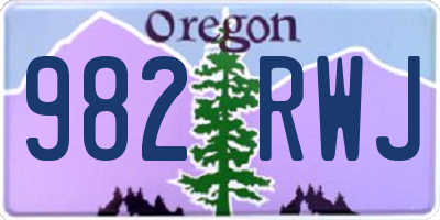 OR license plate 982RWJ