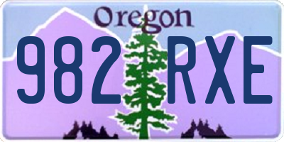 OR license plate 982RXE