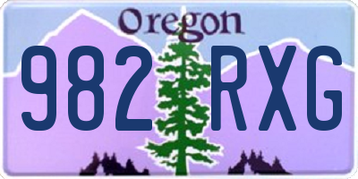 OR license plate 982RXG