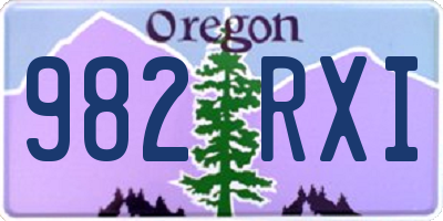 OR license plate 982RXI