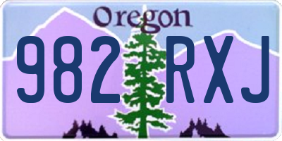 OR license plate 982RXJ