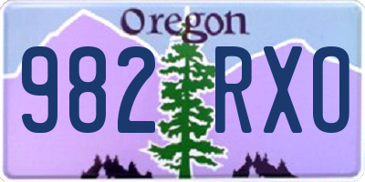 OR license plate 982RXO