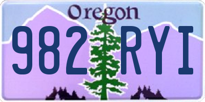 OR license plate 982RYI
