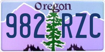OR license plate 982RZC