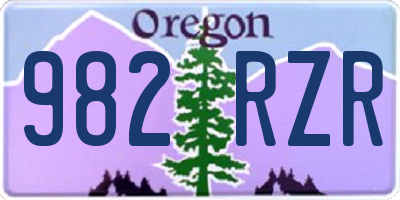 OR license plate 982RZR