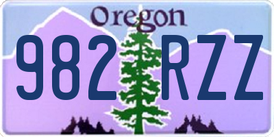OR license plate 982RZZ