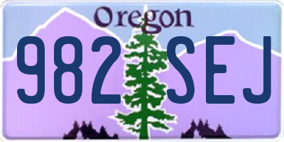 OR license plate 982SEJ