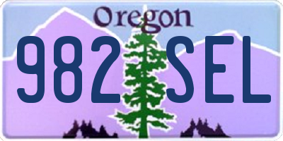 OR license plate 982SEL