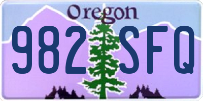 OR license plate 982SFQ