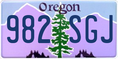 OR license plate 982SGJ