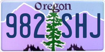 OR license plate 982SHJ