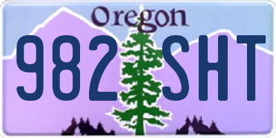 OR license plate 982SHT