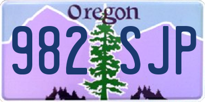 OR license plate 982SJP