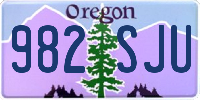 OR license plate 982SJU