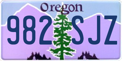 OR license plate 982SJZ