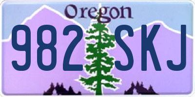 OR license plate 982SKJ