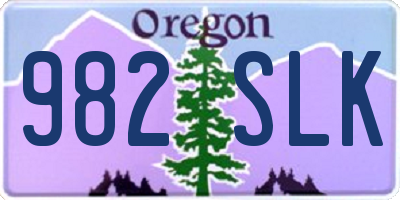 OR license plate 982SLK