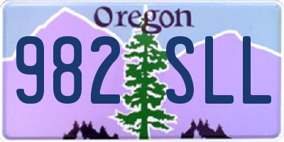 OR license plate 982SLL