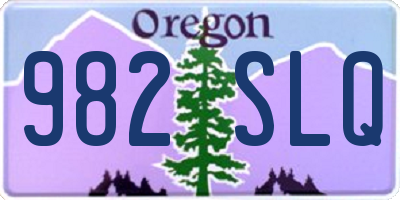 OR license plate 982SLQ