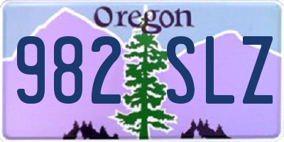 OR license plate 982SLZ