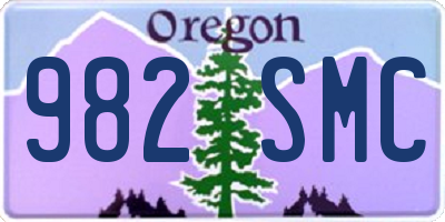 OR license plate 982SMC