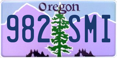 OR license plate 982SMI