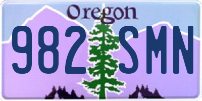 OR license plate 982SMN