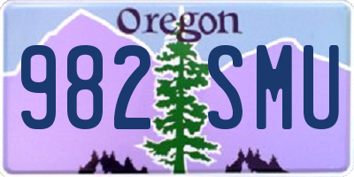OR license plate 982SMU