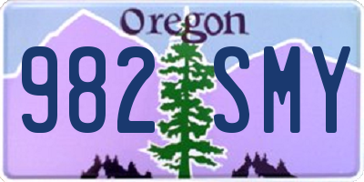 OR license plate 982SMY