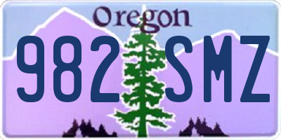 OR license plate 982SMZ