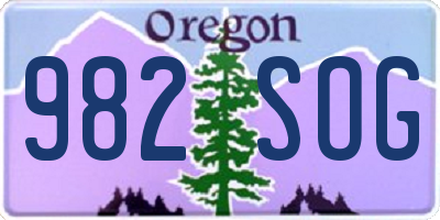 OR license plate 982SOG