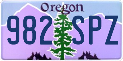 OR license plate 982SPZ