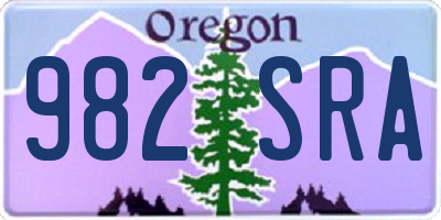 OR license plate 982SRA