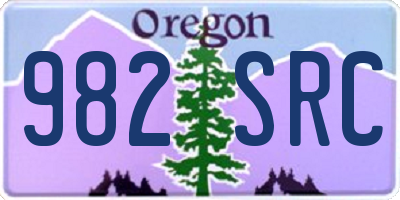 OR license plate 982SRC