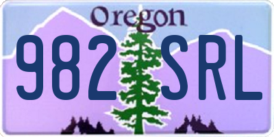 OR license plate 982SRL