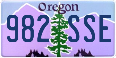 OR license plate 982SSE