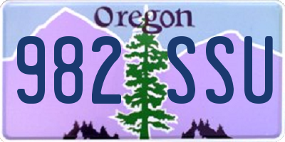 OR license plate 982SSU
