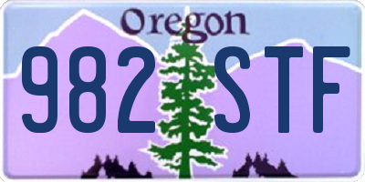 OR license plate 982STF