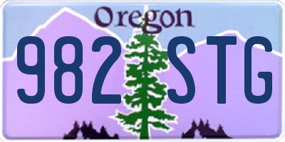 OR license plate 982STG