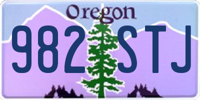 OR license plate 982STJ