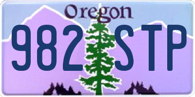 OR license plate 982STP