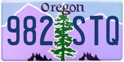 OR license plate 982STQ