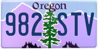 OR license plate 982STV
